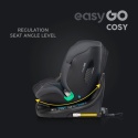Fotelik Samochodowy EASYGO COSY Granito i-Size 0-36 kg – Baza ISOFIX, Funkcja Obrotu 360°, Komfort i Bezpieczeństwo
