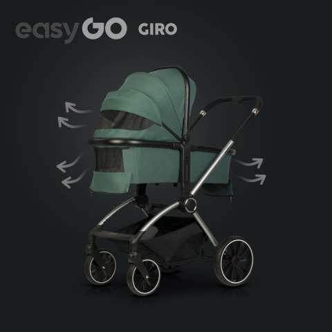 EasyGo GIRO 2w1 Green – Lekki i Wszechstronny Wózek Dla Dzieci do 22 kg