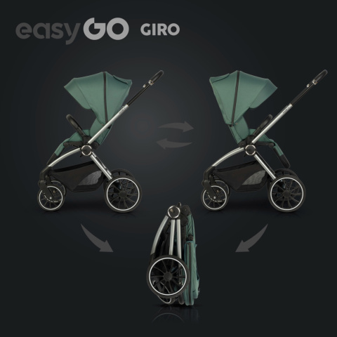 EasyGo GIRO 2w1 Green – Lekki i Wszechstronny Wózek Dla Dzieci do 22 kg