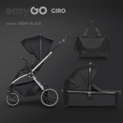 EasyGo GIRO 2w1 Black – Lekki i Wszechstronny Wózek Dla Dzieci do 22 kg