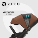 Riko Velar UP 3w1 Cognack – Wózek dziecięcy premium z powiększaną budką