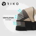 Riko Velar UP 3w1 Cream – Wózek dziecięcy premium z powiększaną budką