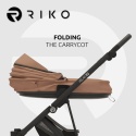 Riko Velar UP 3w1 Camel – Wózek dziecięcy premium z powiększaną budką