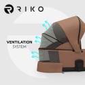 Riko Velar UP 3w1 Camel – Wózek dziecięcy premium z powiększaną budką