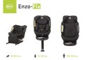 4BABY ENZO‑FIX 360 Black i‑Size – obrotowy fotelik 40–150 cm z ISOFIX