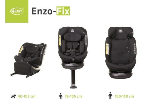 Fotelik samochodowy 4baby Enzo-Fix 360° Black – Komfort i bezpieczeństwo