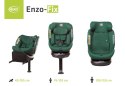 4BABY ENZO‑FIX 360 Dark Green i‑Size – obrotowy fotelik 40–150 cm z ISOFIX