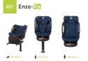 4BABY ENZO‑FIX 360 Navy Blue i‑Size – obrotowy fotelik 40–150 cm z ISOFIX