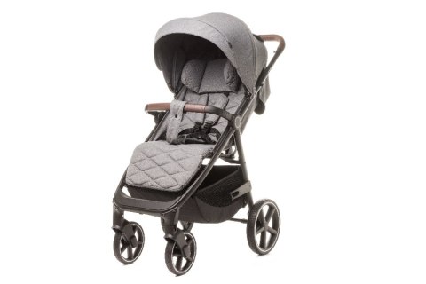 4BABY Stinger Pro Melange Grey – lekki wózek spacerowy 0–22 kg z żelowymi kołami