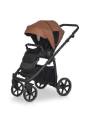Riko Aura 3w1 Cognack – Luksusowy wózek dziecięcy z żelowymi kołami i amortyzacją