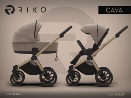 Riko Cava 3w1 Dust – Wielofunkcyjny wózek dziecięcy z amortyzacją i fotelikiem