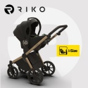 Riko Cava 3w1 Coal – Wielofunkcyjny wózek dziecięcy z amortyzacją i fotelikiem