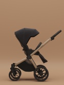Riko Cava 3w1 Coal – Wielofunkcyjny wózek dziecięcy z amortyzacją i fotelikiem