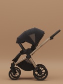 Riko Cava 3w1 Coal – Wielofunkcyjny wózek dziecięcy z amortyzacją i fotelikiem