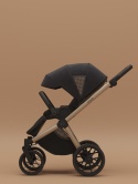 Riko Cava 3w1 Coal – Wielofunkcyjny wózek dziecięcy z amortyzacją i fotelikiem