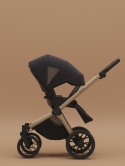 Riko Cava 3w1 Coal – Wielofunkcyjny wózek dziecięcy z amortyzacją i fotelikiem