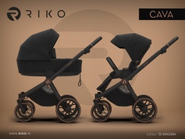 Riko Cava 3w1 Magma – Wielofunkcyjny wózek dziecięcy z amortyzacją i fotelikiem