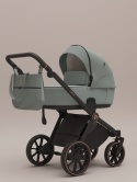 Riko Cava 3w1 Sage – Wielofunkcyjny wózek dziecięcy z amortyzacją i fotelikiem
