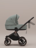 Riko Cava 3w1 Sage – Wielofunkcyjny wózek dziecięcy z amortyzacją i fotelikiem