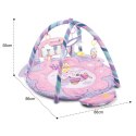Mata edukacyjna z pałąkiem i poduszką – BABY MIX 46211 Safari Pink
