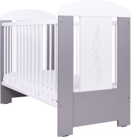 Łóżeczko dziecięce Drewex Gwiazdki Srebrno-Białe 120x60 cm