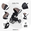 RIKO BASIC DELTA 3w1 Cappucino – Nowoczesny wózek wielofunkcyjny z amortyzacją