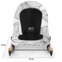KINDERKRAFT FINIO Black/white – Drewniany bujaczek i leżaczek 2w1 dla niemowląt