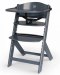 Kinderkraft ENOCK Grey – Drewniane krzesełko do karmienia 2 w 1
