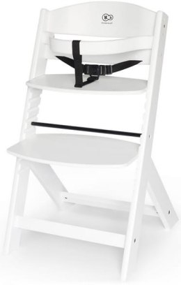 Kinderkraft ENOCK White – Drewniane krzesełko do karmienia 2 w 1
