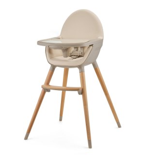 Kinderkraft FINI 2 Beige – Eleganckie krzesełko do karmienia i zabawy