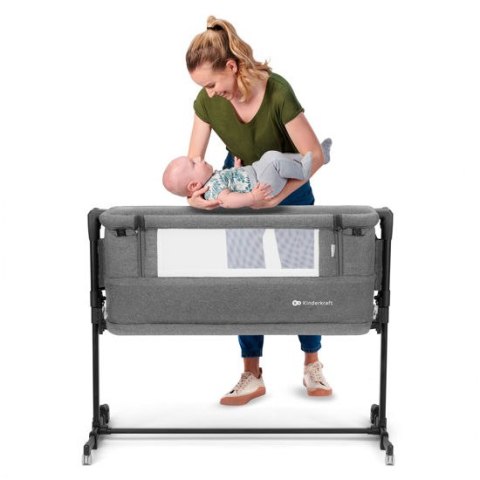 Łóżeczko dostawne Kinderkraft NESTE GROW Dark Grey – Komfort i Funkcjonalność