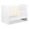 Łóżeczko dziecięce Klupś KAROLINA II Biel i Sosna 120x60 z regulacją wysokości