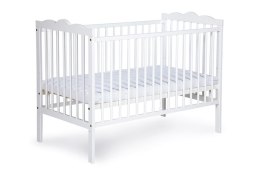 Łóżeczko Dziecięce Klupś OLIVER 120x60 cm Białe z Regulacją Dna i Wyjmowanymi Szczebelkami