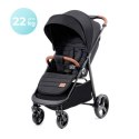 Wózek spacerowy parasolka Kinderkraft GRANDE PLUS Black do 22 kg