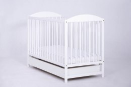 Łóżeczko dziecięce Drewex Lulaya Białe z szufladą – Bezpieczne i funkcjonalne