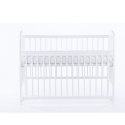 Łóżeczko drewniane Drewex LULAYA Białe z opuszczanym bokiem 120x60 cm