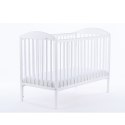Łóżeczko drewniane Drewex LULAYA Białe z opuszczanym bokiem 120x60 cm