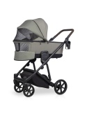 Wózek 2w1 RIKO MILA Khaki – Kompaktowy model z lekką gondolą i adapterami