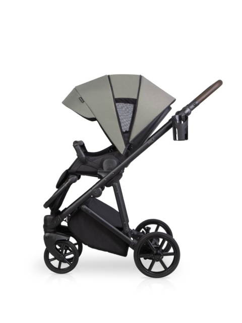 Wózek 2w1 RIKO MILA Khaki – Kompaktowy model z lekką gondolą i adapterami