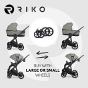 Wózek 2w1 RIKO MILA Khaki – Kompaktowy model z lekką gondolą i adapterami