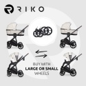 Wózek 2w1 RIKO MILA Sand – Kompaktowy model z lekką gondolą i adapterami