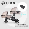 Wózek bliźniaczy Musso Taupe 2w1 Riko - Rok po Roku, Duo SLim