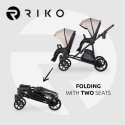 Wózek bliźniaczy Musso Taupe 2w1 Riko - Rok po Roku, Duo SLim