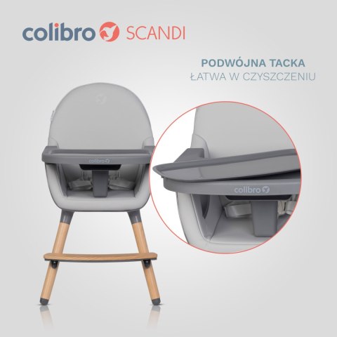 COLIBRO SCANDI 3w1 Dove – Krzesełko do karmienia i krzesło dla starszaka