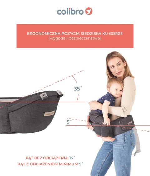 COLIBRO HONEY ONYX – Nosidełko ergonomiczne 12w1 z siodełkiem biodrowym