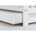 Łóżeczko dziecięce 120x60 DREWEX IVE Białe z szufladą i barierką