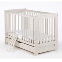 Łóżeczko dziecięce 120x60 DREWEX IVE Cashmere z szufladą i barierką