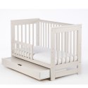 Łóżeczko dziecięce 120x60 DREWEX IVE Cashmere z szufladą i barierką