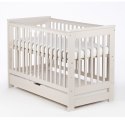 Łóżeczko dziecięce 120x60 DREWEX IVE Cashmere z szufladą i barierką