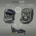 EASYGO BUZ PRO + BODY 2w1 Greener – Foteliki samochodowe z bazą ISOFIX R129 I-SIZE
